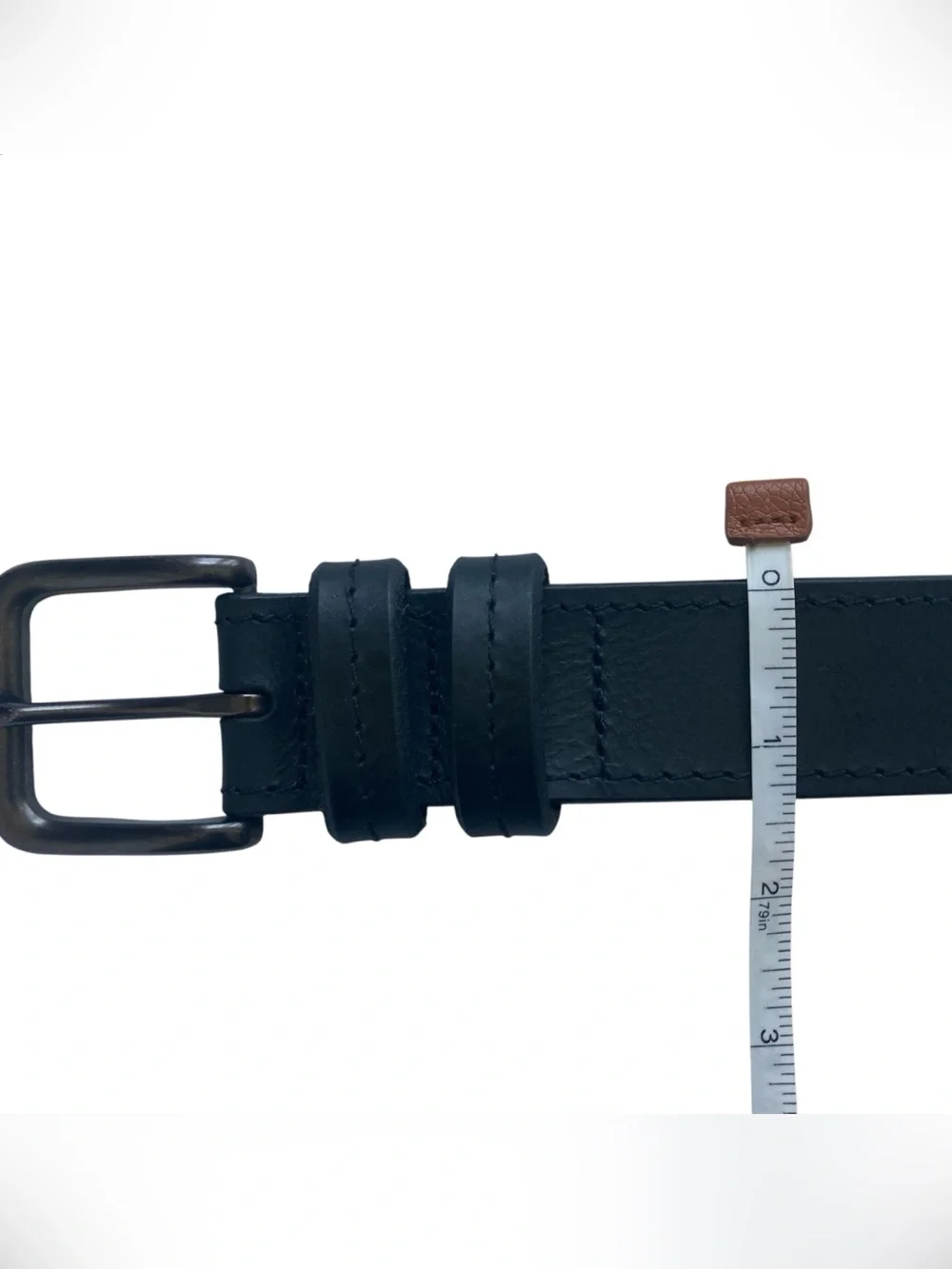 Wrangler Black Leather Belt with Matte Buckle